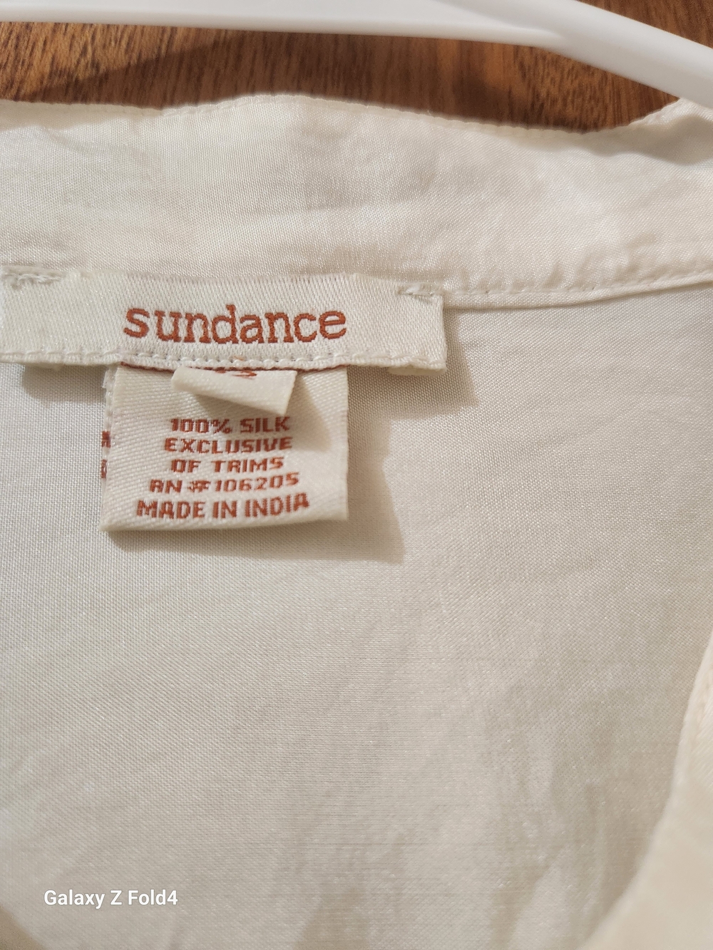 Sundance Ivory Beaded Pintuck Button-Down Blouse Sz12 - Picture 8 of 15